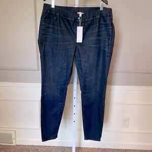 Eileen Fisher 1X NWT Organic Cotton Soft Stretch Denim Jegging Dark Wash blue